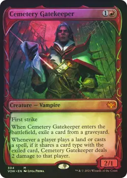MTG Cemetery Gatekeeper (Showcase Foil) | Innistrad: Crimson Vow NM - Image 1