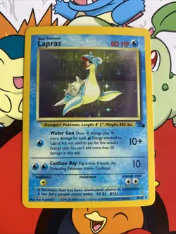 Lapras 10/62 - Fossil - Holo - Unlimited - WOTC - Pokemon TCG - LP - Image 1