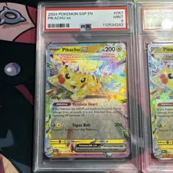 2024 Pokemon Surging Sparks Pikachu ex Double Rare #057/191 Mint PSA 9!! - Image 1