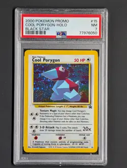 2000 POKEMON PROMO COOL PORYGON-HOLO BLACK STAR PSA 7 NM #15 - Image 1