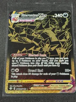 Pokemon Card Eternatus VMAX SV122/SV122 Shining Fates Gold Full Art NM - Image 1