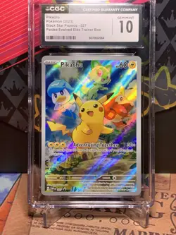 2023 POKEMON SVP EN PALDEA EVOLVED ETB PROMO #027 PIKACHU CGC 10 - Image 1