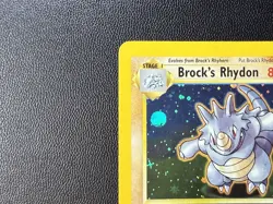 Pokemon TCG Brock's Rhydon Gym Heroes 2/132 Holo Unlimited Rare LP- SWIRL ?? - Image 5