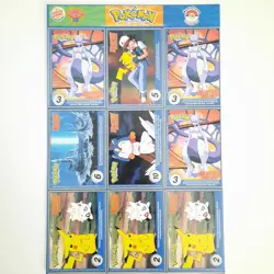 POKEMON 1st Movie 1999 Full Uncut Sheet SET #19 Master Trainer x Burger King CCG - Image 5