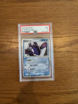 2006 Pokemon Kyogre Ex-Holo Black Star Promo PSA Graded 5 - Image 1