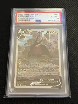 2022 Pokemon SWSH Silver Tempest Regidrago V Alternate Art 184/195 PSA 10 - Image 1