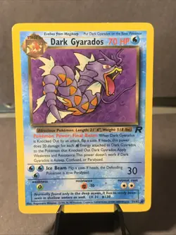 Pokemon TCG Dark Gyarados Non Holo Rare #25/82 Team Rocket WOTC VTG 2000 DMG - Image 1