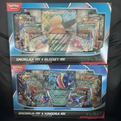 Pokemon Snorlax ex & Blissey ex AND Greninja ex & Kingdra ex Special Collection - Image 1