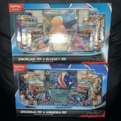 Pokemon Snorlax ex & Blissey ex AND Greninja ex & Kingdra ex Special Collection - Image 4