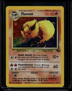 Pokemon TCG Flareon 3/64 Jungle Holo MP - Image 1