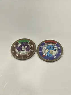 Vintage Pokemon Battle Coins Lot Of 2 # 116 Horsea #34 Nidoking Rare! - Image 1