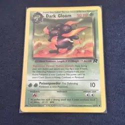 Pokemon TCG WoTC Dark Gloom 36/82 Team Rocket Vintage Near Mint Free Shipping! - Image 1