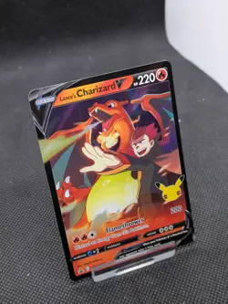 Pokemon TCG Lance's Charizard v SWSH133 Celebrations Black Star Promo Holo NM - Image 2