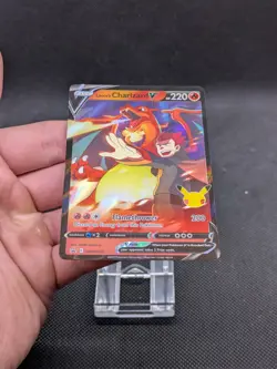 Pokemon TCG Lance's Charizard v SWSH133 Celebrations Black Star Promo Holo NM - Image 4