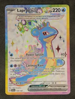 Lapras ex - 158/142 Pokemon TCG Ultra Rare SV07: Stellar Crown Near Mint - Image 1