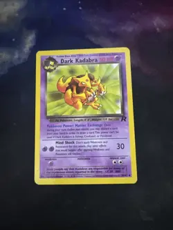 Pokemon TCG Dark Kadabra Team Rocket 39/82 Regular Base Set Uncommon Fossil - Image 1