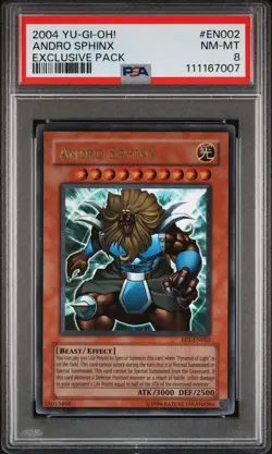 2004 Yu-Gi-Oh! Andro Sphinx Exclusive Pack EP1 Limited Edition Ultra Rare PSA 8 - Image 1