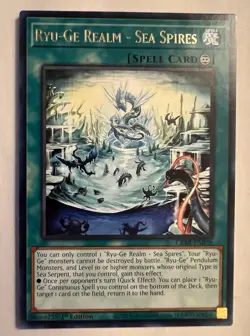 Yugioh! Ryu-Ge Realm - Sea Spires - CRBR-EN038 - Rare - 1st Edition Near Mint - Image 1