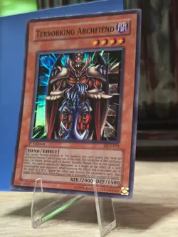 1st Edition Holo ☄ YuGiOh TERRORKING ARCHFIEND Super Rare * DCR-072 * LP - Image 1