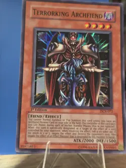 1st Edition Holo ☄ YuGiOh TERRORKING ARCHFIEND Super Rare * DCR-072 * LP - Image 2