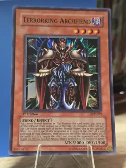 1st Edition Holo ☄ YuGiOh TERRORKING ARCHFIEND Super Rare * DCR-072 * LP - Image 3