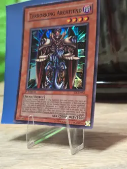 1st Edition Holo ☄ YuGiOh TERRORKING ARCHFIEND Super Rare * DCR-072 * LP - Image 4
