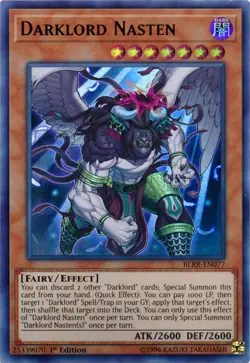 Yugioh! LP Darklord Nasten - BLRR-EN077 - Ultra Rare - 1st Edition Lightly Playe - Image 1