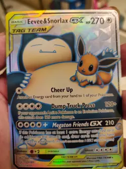 *Custom-made*Highest Quality, Evee & Snorlax Gx, Textured Holo "Display-Card" - Image 4