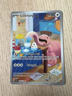 Pokemon S&V Temporal Forces Lickitung 180/162 Full Art Card Illustration Rare NM - Image 1