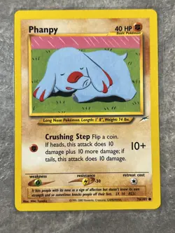 Phanpy 76/105 Pokemon TCG Neo Destiny Vintage Card Regular (Light Play) 2 - Image 1