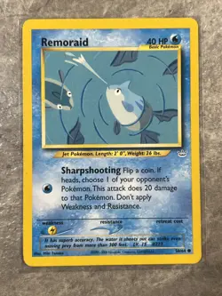 Remoraid 50/64 Pokemon TCG Neo Revelation Vintage WOTC Card Regular (Light Play) - Image 1