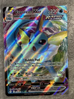 Vaporeon VMAX 030/203 Pokemon TCG Evolving Skies Holo Rare Card (Near Mint) NM 1 - Image 1