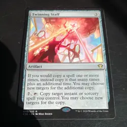 Mtg Twinning Staff NM Commander 2020 Magic Artifact Card Rare - Image 1
