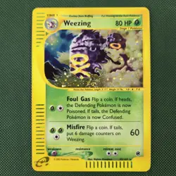 FART WHOLE SWIRL 🌀💫 LP Weezing 32/165 Holo Rare Expedition Pokemon WOTC Card - Image 2