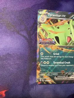 Tyranitar ex 064/131 Pokemon Stamped Prismatic Evolutions Double Rare Promo Card - Image 2