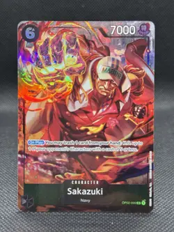 One Piece Card Game Paramount War Sakazuki Alt Art OP02-099 SR EN NM - Image 1