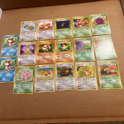 Japanese Pokemon Jungle Set Lot Of 17 Cards Uncommon / Common Nm/LP Vintage - Image 1