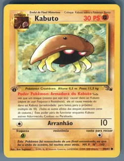 Kabuto 1st Edition Common Portuguese Card Fossil Set 50/62 Lightly Played - Image 1