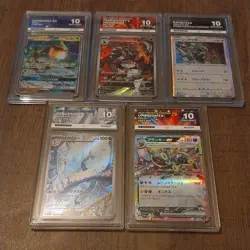 Pokemon Bundle of 5 Japanese Graded Cards by ACE 10 GEM MINT - Image 1