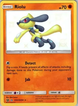 Pokemon Card Riolu SV21/SV94 Hidden Fates - Near Mint - Image 1