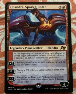 MTG Chandra, Spark Hunter, Legendary Planeswalker Mythic 0116 DFT - Image 1