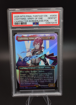 Lightning, Army of One (0400) (Borderless) Final Fantasy Foil Psa 10 - Image 1