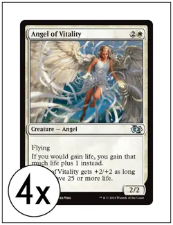 4x Angel of Vitality, Foundations Jumpstart, Magic MTG NM - Image 1