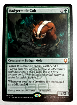 Badgermole Cub Magic The Gathering Avatar The Last Airbender NM 0167 Mythic - Image 1