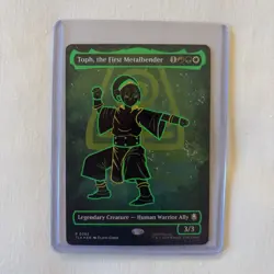 TOPH, THE FIRST METALBENDER (Borderless) (Neon) Avatar the Last Airbender- MINT - Image 1
