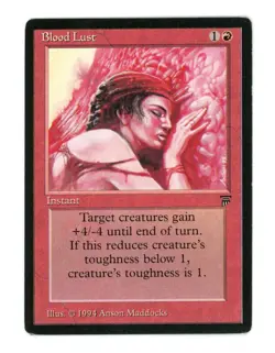 Magic the Gathering - Legends Blood Lust Uncommon 1994 Vintage - Image 1