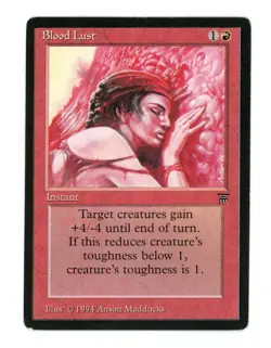 Magic the Gathering - Legends Blood Lust Uncommon 1994 Vintage - Image 1