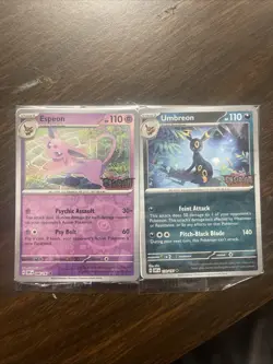 SEALED Pokemon Espeon, Umbreon Obsidian Flames Stamp Promo Best Buy - Image 1