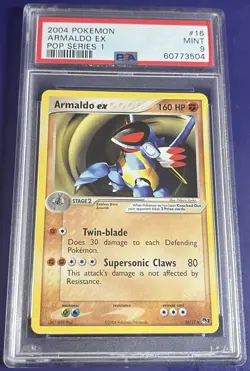 PSA 9 Armaldo EX 16/17 Non Holo Pop Series 1 Pokemon 2004 - Image 1