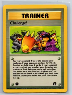 NM Challenge! 74/82 1st Edition Team Rocket Pokemon 2000 - Image 1